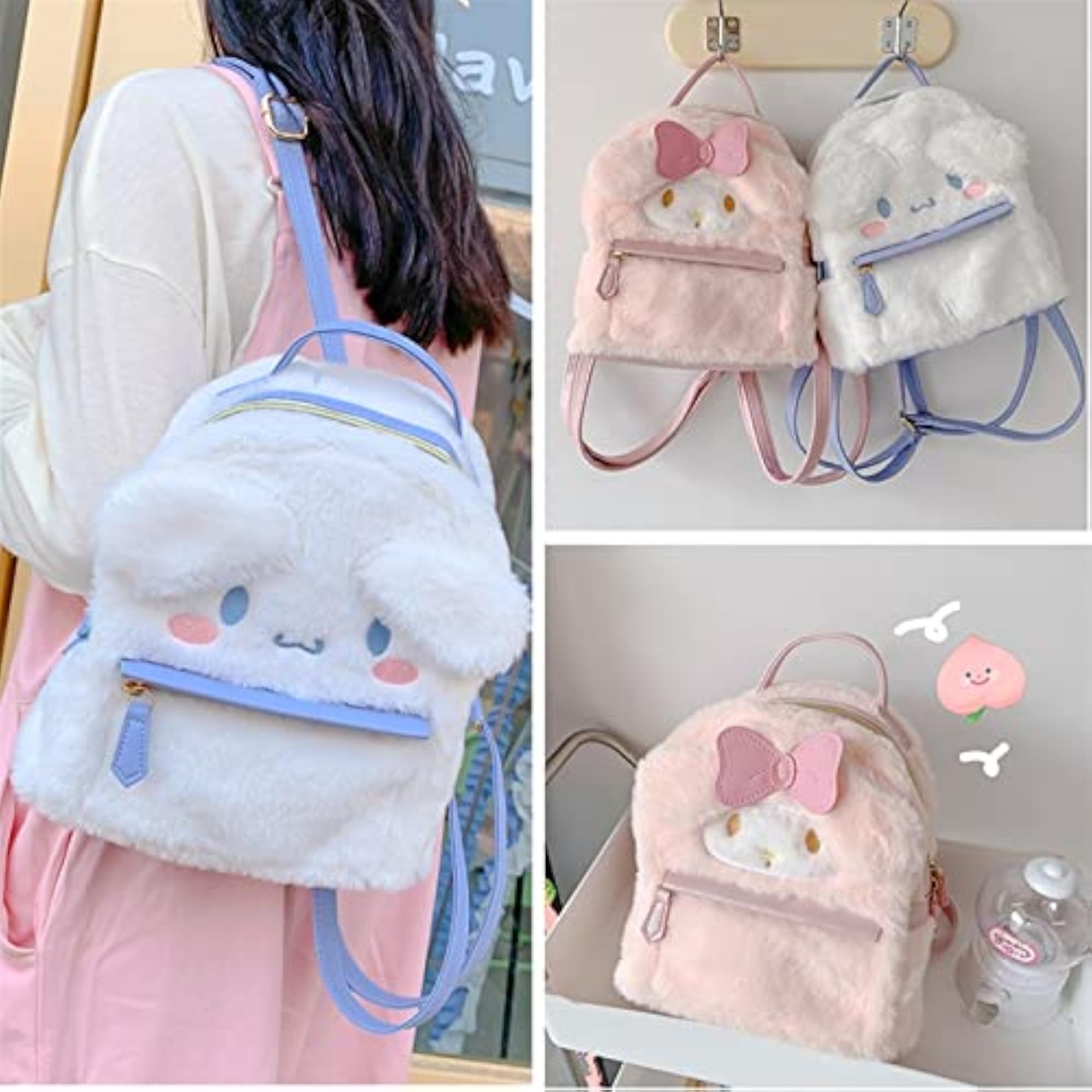 Cute Furry Plush Backpacks Bag for Kids